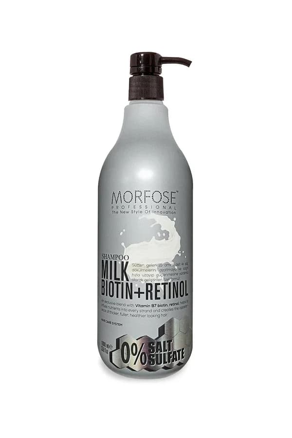 Morfose Sulfate-free Milk Biotin+retinol-containing Salt-free Shampoo 1000 ml