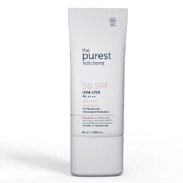 Антиоксидантный солнцезащитный крем для проблемной кожи 50+ SPF UVA-UVB от The Purest Solutions