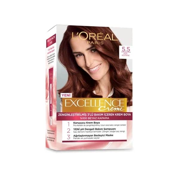 Краска для волос L'Oréal Paris Excellence Creme - 5.5 красный каштан - Excellence