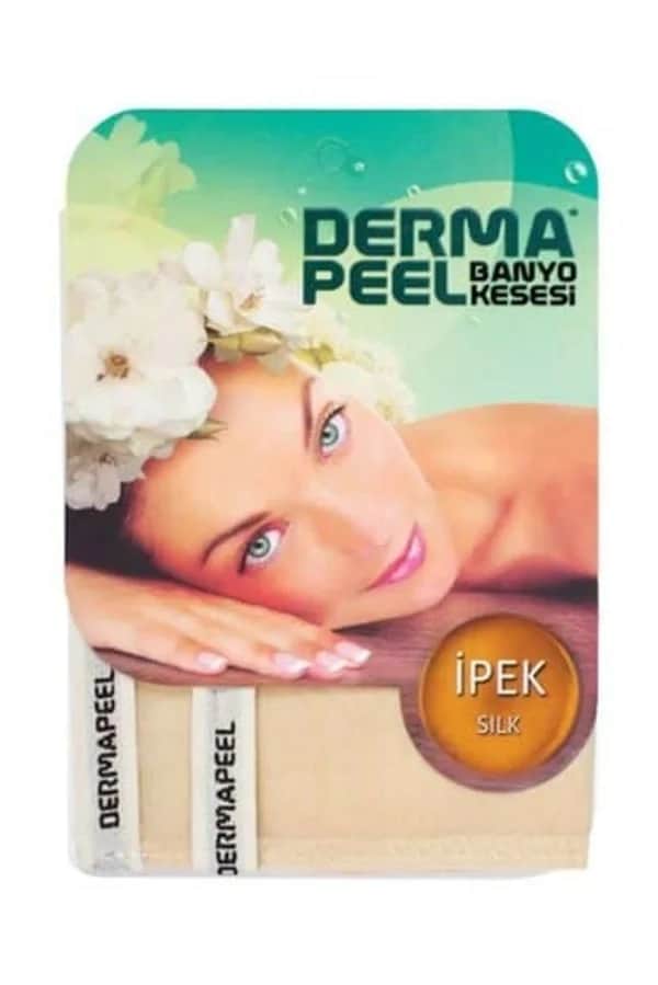 Мочалка для ванной из натурального шелка Dermapeel