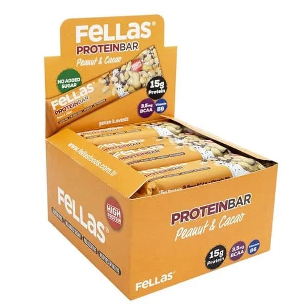 Протеиновый батончик Fellas с арахисом и какао 12 шт.