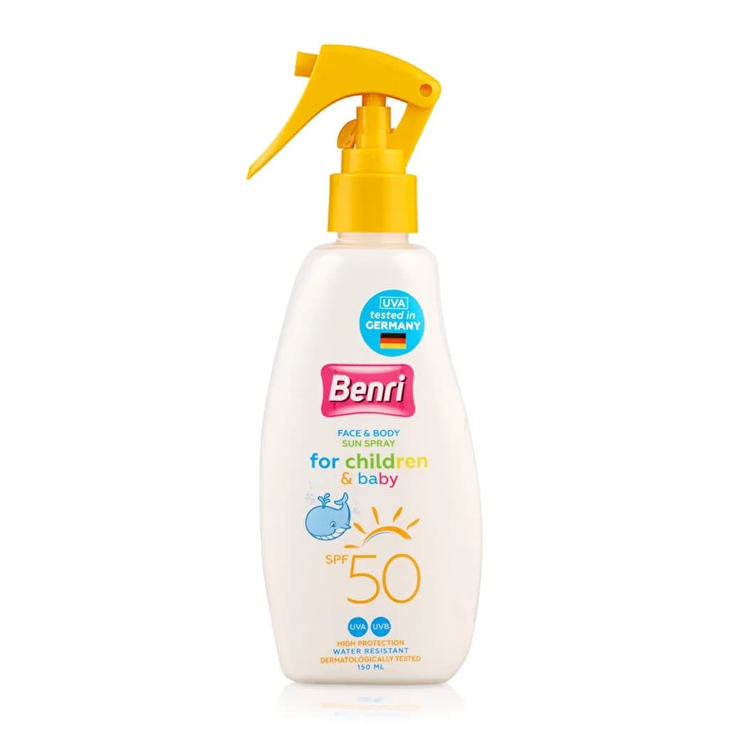 Солнцезащитный спрей для детей и младенцев 50 SPF 150 мл от Benri