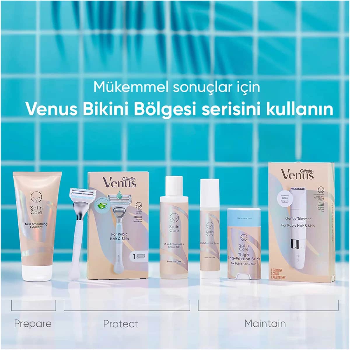 Сменные головки Gillette Venus 3 для зоны бикини