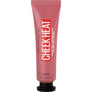 Introducing the Maybelline New York Cheek Heat Liquid Blush 15 Nude Burn, the perfect addition to your makeup routine.