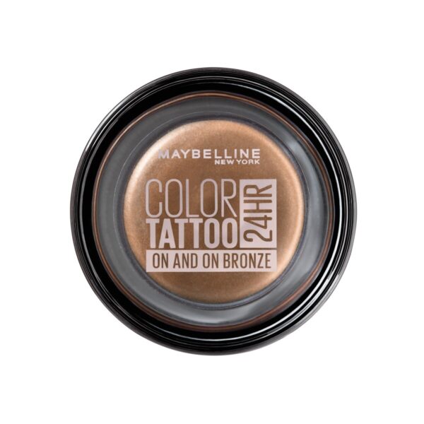 Introducing the Maybelline New York Color Tattoo 24H Eyeshadow 35 On And On Bronze, a long-lasting and vibrant eyeshadow that will elevate your makeup game.