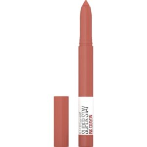 Introducing the Maybelline New York Super Stay Ink Crayon Pencil Matte Lipstick Spiced Up - 100 Reach High, your new must-have for long-lasting, bold lip color.