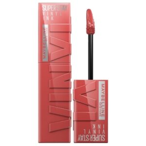 Introducing the Maybelline New York Super Stay Vinyl Ink Long Lasting Liquid Glossy Lipstick 15 Peachy, a high-shine, long-lasting lipstick that adds a pop of color to your lips.