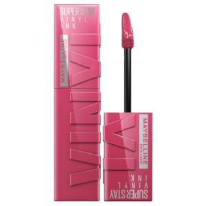 Introducing the Maybelline New York Super Stay Vinyl Ink Long Lasting Liquid Glossy Lipstick 20 Coy, the ultimate solution for long-lasting, glossy lips.