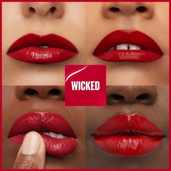 this lipstick is designed to provide a bold and vibrant look that stays put all day.