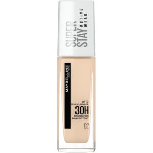 Introducing the Maybelline New York Superstay Active Wear Foundation 02 Naked Ivory, a long-lasting foundation for all-day wear.