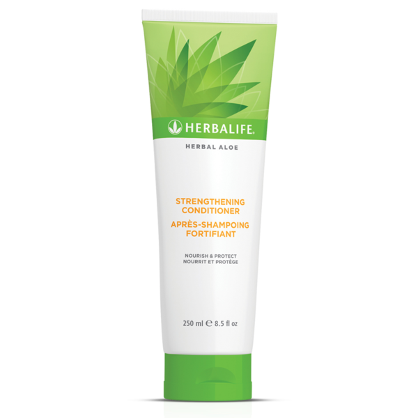 Introducing Herbalife Herbal Aloe Strengthening Conditioner 250 ml, a nourishing and hydrating conditioner that leaves your hair feeling soft and smooth.