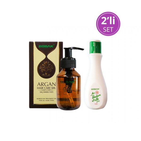 Bebak Argan Hair Care Oil 100 ml - Bitter Almond Milk 120 ml