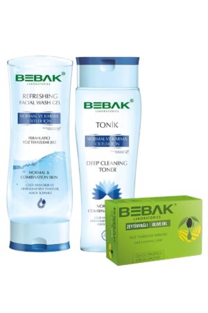 Bebak Facial Cleansing Set for Normal and Combination Skin + Bebak Facial Cleansing Soap Olive Oil 125 gr