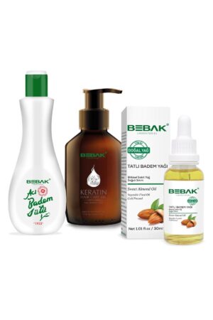 Bebak Keratin + Almond Hair and Skin Care Set