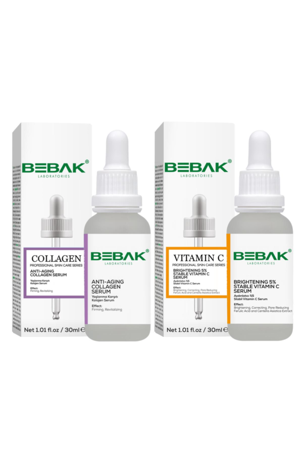 Bebak Vitamin C Serum 30 ml + Collagen Serum 30 ml 2-Pack Care Set