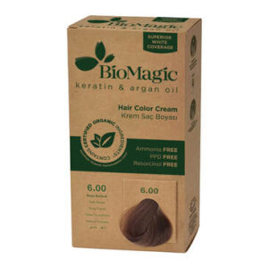 Introducing Biomagic Hair Color Dark Brown No: 6.00, the ultimate solution for achieving a rich, dark brown hair color.