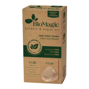 Introducing the Biomagic Hair Color Dye Ivory Yellow No: 11.00, a vibrant and long-lasting hair color solution.