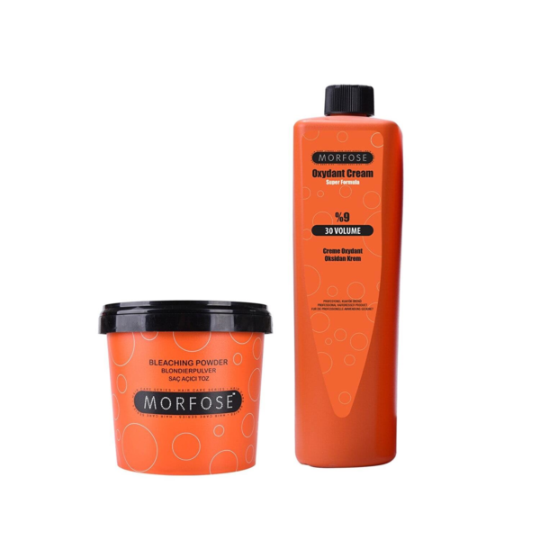 Morfose - Blue Powder Hair Lightening Oryal 1000 gr and 30 Volume Oxidant 1000 ml