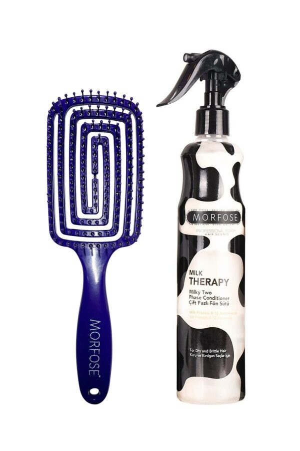 Morfose - Hairbrush+Milk Therapy Blow Dry 400 ml