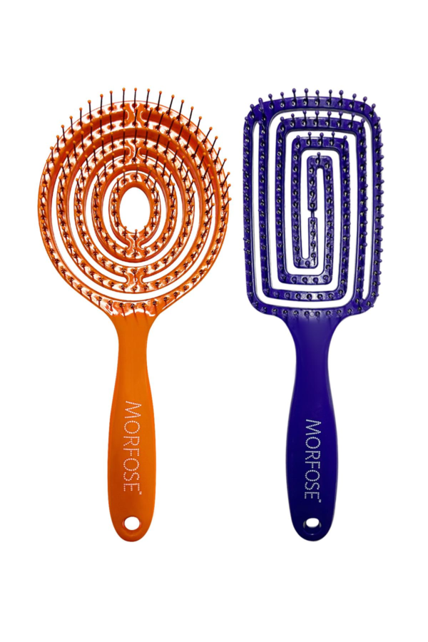 Morfose - Pro Three Dimensional Hairbrush + Orange Pro Oval Hairbrush