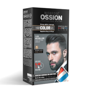 Ossion PR.Barber Men's Hair Gel Color Natural Black No:1 40 ml