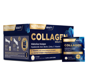 Introducing Nutraxin Collagen Gold Quality Supplementary Food 30 Sachets, the ultimate solution for promoting healthy skin, hair, and joints.