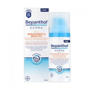 Introducing the Bepanthol Derma Face Cream SPF 25 50 ml, a 50 ml solution for hydrated and protected skin.