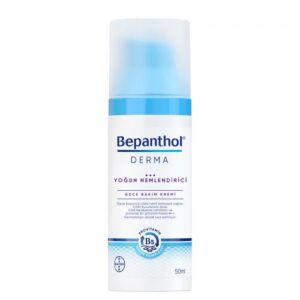 Introducing the Bepanthol Derma Intensive Moisturizing Night Care Cream 50 ml, a hydrating solution for your skin's needs.