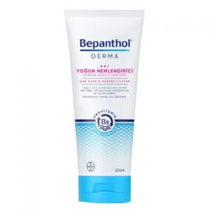 Introducing the Bepanthol Derma Intense Moisturizing Daily Body Lotion 200 ml, a powerful solution for dry and dehydrated skin.