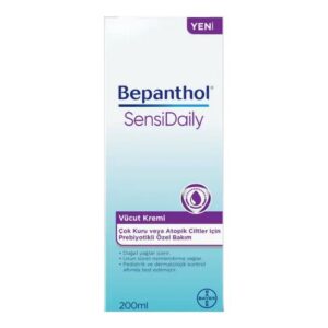 Introducing the Bepanthol Sensidaily Body Cream 200 ml, the ultimate solution for daily hydration needs.