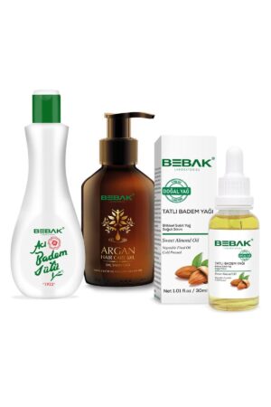 مجموعة Bebak Argan + Almond للعناية بالشعر والبشرة