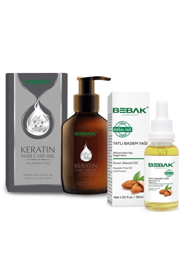 مجموعة Bebak Keratin وزيت اللوز الحلو