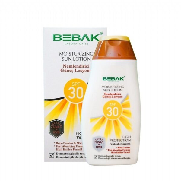 لوشن Bebak Moisturizing Sun Lotion 30 بدرجة حماية متوسطة 200 مل