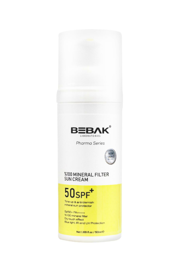 Bebak - كريم الحماية من الشوائب من الشمس فارما مع محتوى مرشح الشمس المعدني SPF 50+ / PA ++++ حماية عالية 50 مل