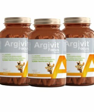 It supports the immune system, contributes to energy metabolism and the reduction of tiredness and fatigue. Benefits of Argivit Focus Tablet 3×30gr