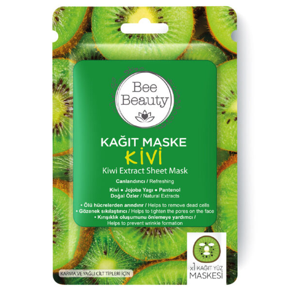 Bee Beauty Kiwi Pattern Paper Face Mask