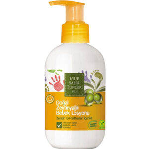 Introducing the Eyup Sabri Tuncer Natural Olive Oil Baby Lotion 280ml, an essential skin care solution for your little one.