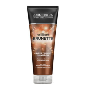 Introducing the John Frieda Brilliant Brunette Color Vibrancy Shampoo 250 ml, an essential addition to your hair care routine for maintaining vibrant brunette color.