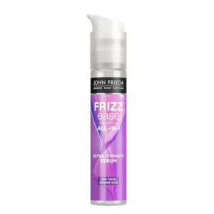 Introducing the John Frieda Frizz Ease Extra Strength Serum 50 ml, the perfect solution for taming frizzy hair and achieving a sleek, smooth look.