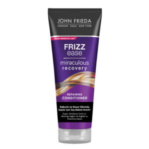 Introducing the John Frieda Frizz Ease Miraculous Recovery Repairing Conditioner 250 ml, the ultimate solution for nourishing and repairing damaged hair.