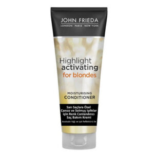 Introducing the John Frieda Highlight Activating Moisturizing Conditioner for Blondes 250 ml, a nourishing solution for vibrant, luscious blonde hair.