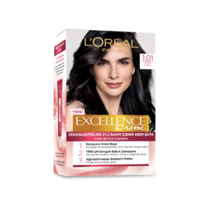 Loreal Paris Excellence Creme Hair Dye - 1.01 Deep Black - Excellence