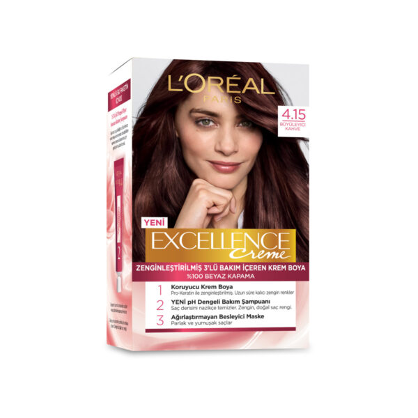 Loreal Paris Excellence Creme Hair Dye - 4.15 Fascinating Brown - Excellence