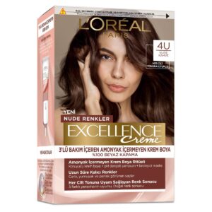 Loreal Paris Excellence Creme Nude Colors Hair Dye - 4U Nude Brown - Excellence