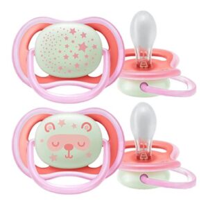 Avent Ultra Air Night Pacifier 6-18 Months - Pink