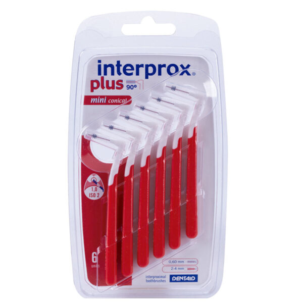 Dentaid INTERPROX Plus 2G MiniConical Blister 6 Pieces - Red - N5251021