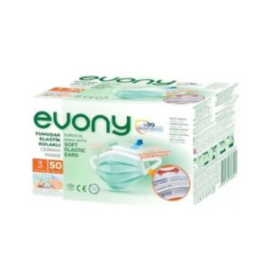 Evony Soft Elastic Ear Surgical Mask 50 Pieces