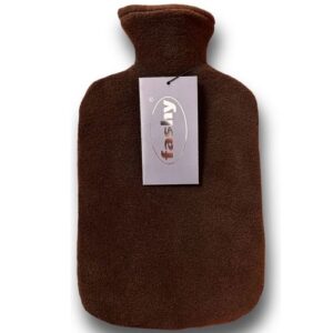 Fashy Brown Fleece Covered Hot Water Bag Termofor - 2L