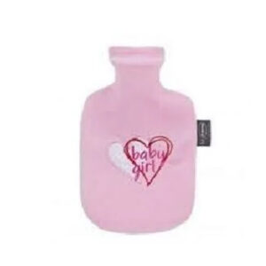 Fashy Children's Hot Water Bag with Thermophor Cover - Pink 0.8 L