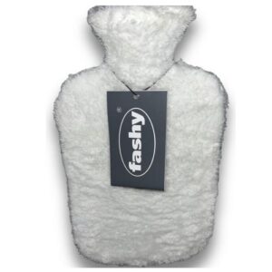 Fashy White Plush Covered Hot Water Bag Termofor - 2L